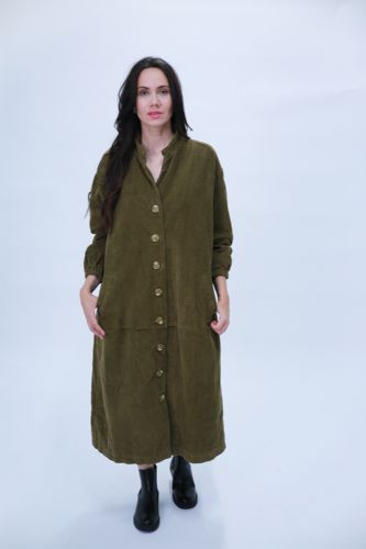 Cosy Corduroy Button-Up Coat